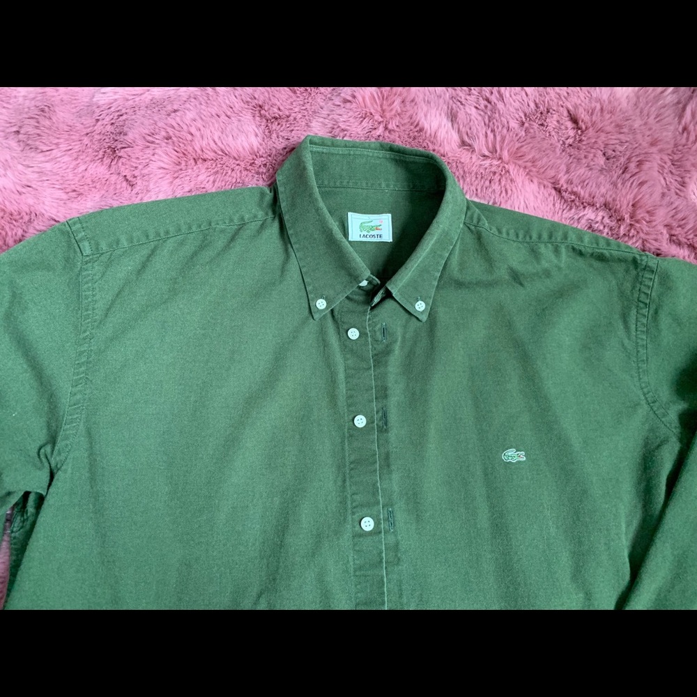 Lacoste Men Shirt Green size 5 (L)
